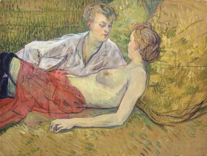 Framed Print : Les deux amies, 1895 Framed Print : Les deux amies, 1895