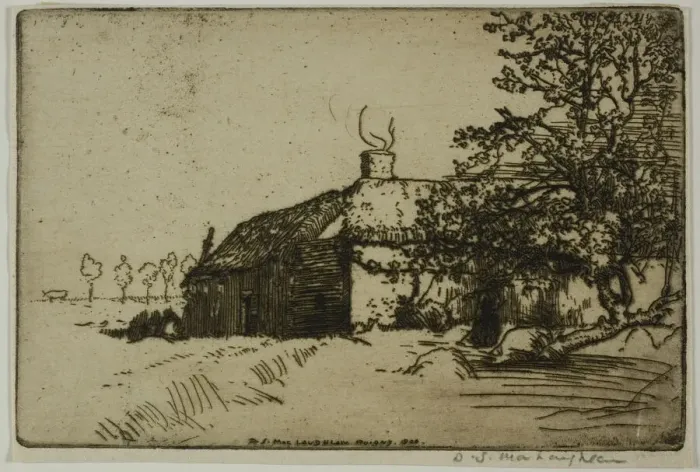 Framed Print : Les Deux Chaumieres, 1907. Creator: Donald Shaw MacLaughlan Framed Print : Les Deux Chaumieres, 1907. Creator: Donald Shaw MacLaughlan