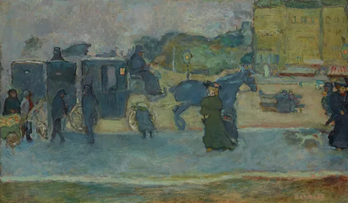 Framed Print : Les deux fiacres (Boulevard des Batignolles), 1901. Creator: Bonnard, Pierre (1867-1947) Framed Print : Les deux fiacres (Boulevard des Batignolles), 1901. Creator: Bonnard, Pierre (1867-1947)