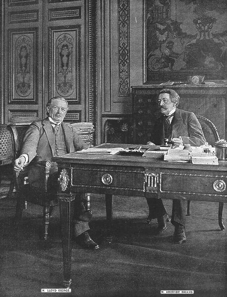 Les deux Grands Collaborateurs; M Lloyd George et M Aristide Briand, 1916. Creator: Jean Clair-Guyot