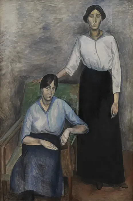 Framed Print : Les Deux Soeurs, 1914. Creator: Andre Derain Framed Print : Les Deux Soeurs, 1914. Creator: Andre Derain