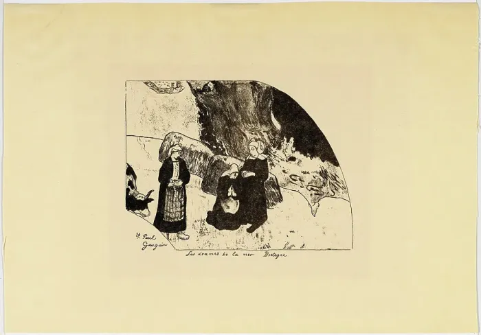 Framed Print : Les drames de la mer, 1889. Creator: Gauguin, Paul Eugéne Henri (1848-1903) Framed Print : Les drames de la mer, 1889. Creator: Gauguin, Paul Eugéne Henri (1848-1903)