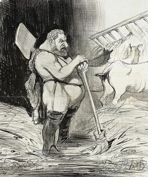 Les Écuries d'Augias, 1842. Creator: Honore Daumier