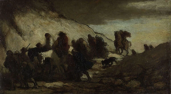 Les émigrants, 1857. Creator: Honore Daumier