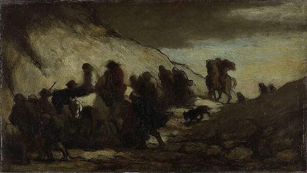 Les émigrants (The Emigrants), 1857. Creator: Daumier, Honoré (1808-1879)