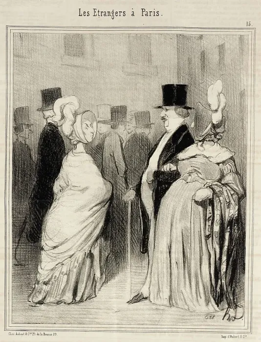 Framed Print : Les Étrangers dévisagés par eux-mêmes, 1844. Creator: Honore Daumier Framed Print : Les Étrangers dévisagés par eux-mêmes, 1844. Creator: Honore Daumier