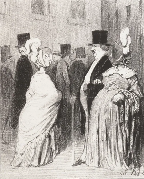 Framed Print : Les Etrangers a Paris: Les Etrangers devisages par eux memes, 1844. Creator: Honore Daumier Framed Print : Les Etrangers a Paris: Les Etrangers devisages par eux memes, 1844. Creator: Honore Daumier