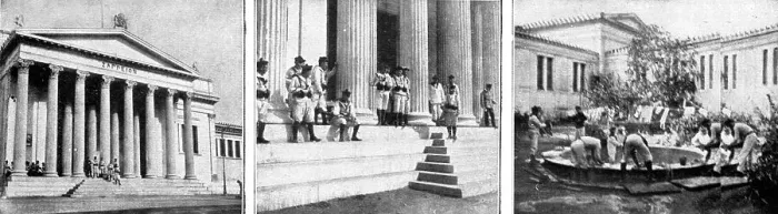 Framed Print : Les evenements d'orient; A Athenes: les marins francais au Zappeion, avant le guet-apens du 1 decem Creator: Unknown Framed Print : Les evenements d'orient; A Athenes: les marins francais au Zappeion, avant le guet-apens du 1 decem Creator: Unknown