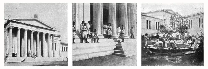 Framed Print : Les evenements de Grece; A Athens: les marins francais de garde au Zappeion, palais... 1916. Creator: Unknown Framed Print : Les evenements de Grece; A Athens: les marins francais de garde au Zappeion, palais... 1916. Creator: Unknown