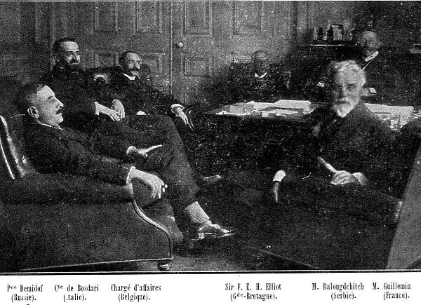 Les evenements de Grece; Une reunion des ministres de l'Entente a la Legation de France, 1916. Creator: Unknown