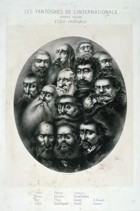 Framed Print : Les Fantoches de L Internationale, caricature on the communists. France 19C Framed Print : Les Fantoches de L Internationale, caricature on the communists. France 19C