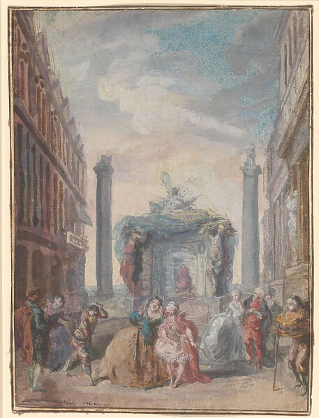 Les fetes venitiennes, after 1759. Creator: Gabriel de Saint-Aubin