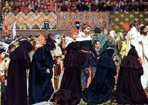 Les funérailles de Charles le Bon, comte de Flandre, célébrées à Bruges le 22 avril 1127, c1876-1877 Creator: Jan Van Beers