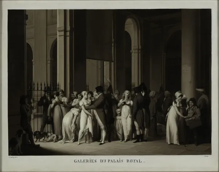 Framed Print : Les Galeries du Palais Royal, 1809. Creator: Boilly, Louis-Leopold (1761-1845) Framed Print : Les Galeries du Palais Royal, 1809. Creator: Boilly, Louis-Leopold (1761-1845)