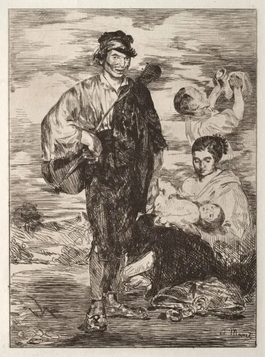 Framed Print : Les Gitanos. Creator: Edouard Manet (French, 1832-1883) Framed Print : Les Gitanos. Creator: Edouard Manet (French, 1832-1883)