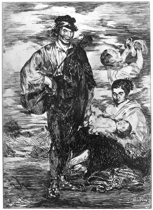 Framed Print : Les Gitanos, (The Gypsies), c1850-1880 (1924). Artist: Edouard Manet Framed Print : Les Gitanos, (The Gypsies), c1850-1880 (1924). Artist: Edouard Manet