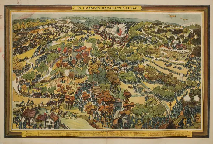 Framed Print : Les grandes batailles d'Alsace, c.1920. Creator: Auglay, Lucien (1880-1947) Framed Print : Les grandes batailles d'Alsace, c.1920. Creator: Auglay, Lucien (1880-1947)