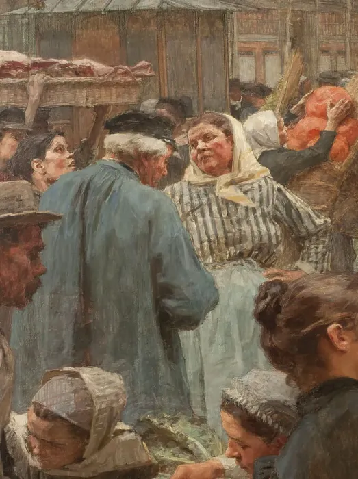 Framed Print : Les Halles, 1895. Creator: Leon-Augustin Lhermitte Framed Print : Les Halles, 1895. Creator: Leon-Augustin Lhermitte