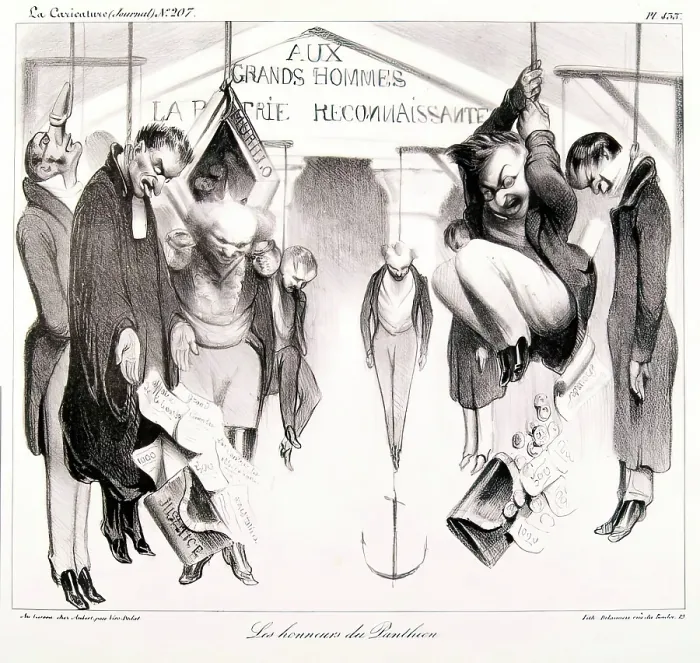 Framed Print : Les Honneurs du Pantheon, 1834. Creator: Honore Daumier Framed Print : Les Honneurs du Pantheon, 1834. Creator: Honore Daumier