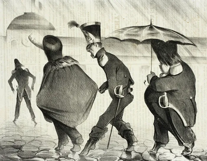 Framed Print : Les Intrépides, 1834. Creator: Honore Daumier Framed Print : Les Intrépides, 1834. Creator: Honore Daumier