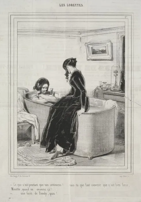 Framed Print : Les Lorettes, 1842. Creator: Paul Gavarni (French, 1804-1866) Framed Print : Les Lorettes, 1842. Creator: Paul Gavarni (French, 1804-1866)