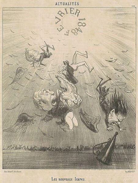 Les nouveaux Icares, 19th century. Creator: Honore Daumier