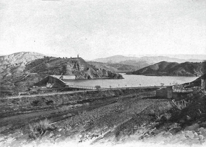 Framed Print : Les Oueds. Un barrage; Afrique du nord, 1914. Creator: Jules Gervais-Courtellemont Framed Print : Les Oueds. Un barrage; Afrique du nord, 1914. Creator: Jules Gervais-Courtellemont