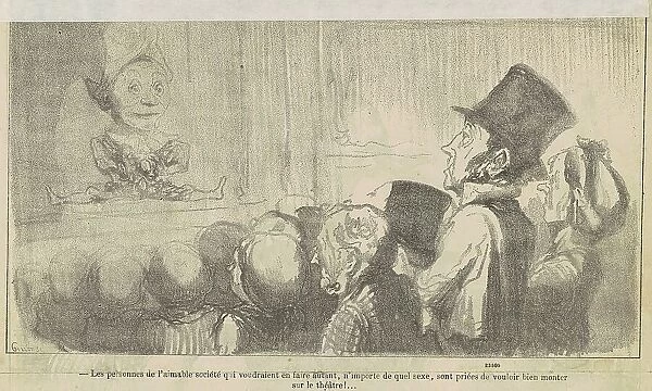 Les personnes de l'aimable société qui voudraient en faire autant... 19th century. Creator: Honore Daumier