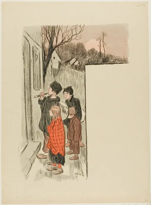 Framed Print : Les Petiots, published October 27, 1893. Creator: Theophile Alexandre Steinlen Framed Print : Les Petiots, published October 27, 1893. Creator: Theophile Alexandre Steinlen