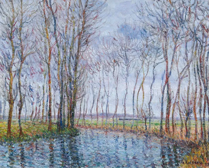 Framed Print : Les peupliers au bord de la riviere (Poplars by the river), 1899. Creator: Loiseau, Gustave (1865-1935) Framed Print : Les peupliers au bord de la riviere (Poplars by the river), 1899. Creator: Loiseau, Gustave (1865-1935)