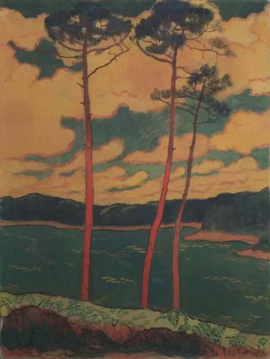 Framed Print : Les Pins rouges, 1888. Creator: Lacombe, Georges (1868-1916) Framed Print : Les Pins rouges, 1888. Creator: Lacombe, Georges (1868-1916)
