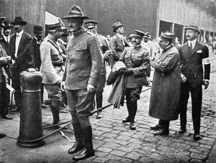 Framed Print : Les Premiers Contingents Americains en France; Le major general William L. Sibert, 1917. Creator: Jean Clair-Guyot Framed Print : Les Premiers Contingents Americains en France; Le major general William L. Sibert, 1917. Creator: Jean Clair-Guyot