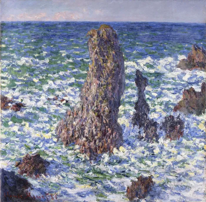 Framed Print : Les Pyramides de Port-Coton, effet de soleil, 1886. Creator: Monet, Claude (1840-1926) Framed Print : Les Pyramides de Port-Coton, effet de soleil, 1886. Creator: Monet, Claude (1840-1926)