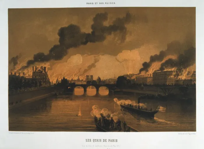 Framed Print : Les Quais de Paris, 24 May 1871 Framed Print : Les Quais de Paris, 24 May 1871
