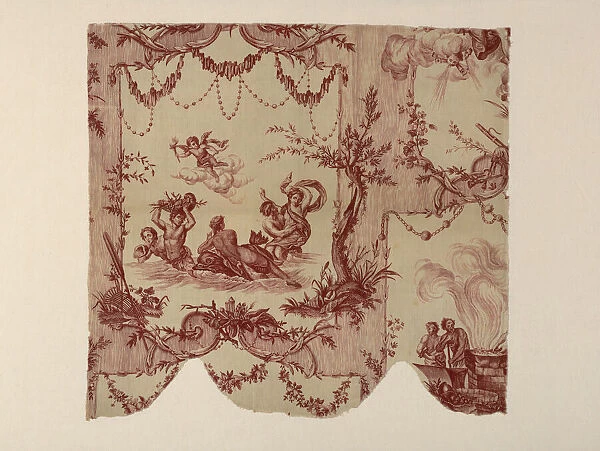 Les Quatre Éléments (The Four Elements) (Furnishing Fabric), France, c. 1780