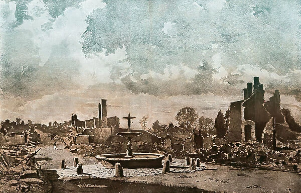 Les ruines de Sermaize-les-Bains (Marne), 1914. Creator: Pierre Vignal