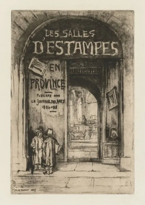 Framed Print : Les Salles dEstampes en Province, 1877. Creator: Felix Hilaire Buhot (French, 1847-1898) Framed Print : Les Salles dEstampes en Province, 1877. Creator: Felix Hilaire Buhot (French, 1847-1898)