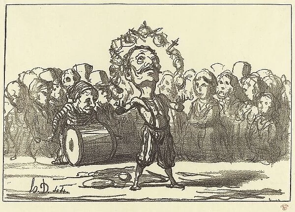 Les saltimbanques, 1880. Creator: Honore Daumier