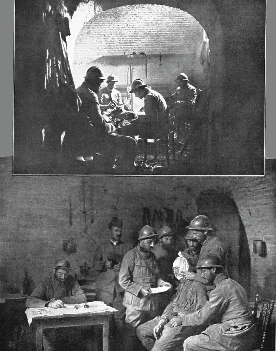 Framed Print : Les souterrains de l'ancien Chateau de Combles; en haut, une entrée des souterraine... 1916. Creator: Unknown Framed Print : Les souterrains de l'ancien Chateau de Combles; en haut, une entrée des souterraine... 1916. Creator: Unknown