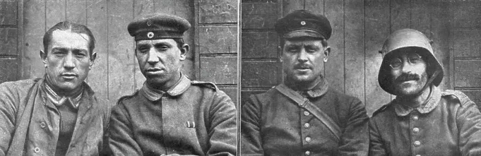 Framed Print : Les succes Britanniques, entre Arras et Lens; Types de soldats allemands faits prisonniers... 1917 Creator: Unknown Framed Print : Les succes Britanniques, entre Arras et Lens; Types de soldats allemands faits prisonniers... 1917 Creator: Unknown