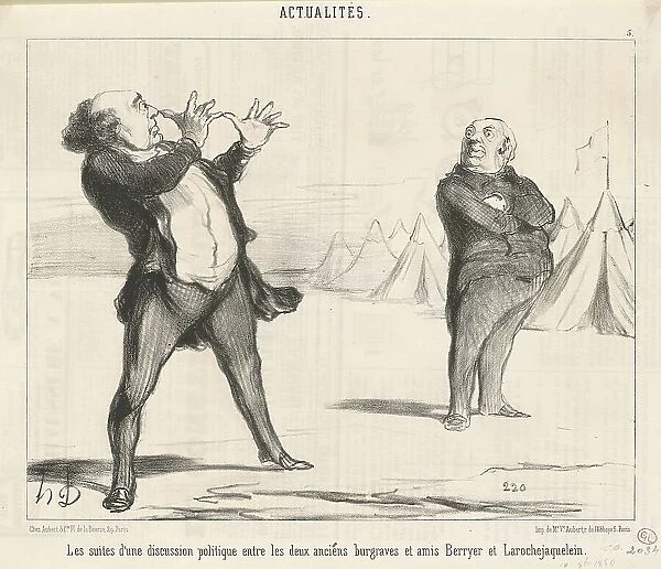 Les suites d'une discussion politique... 19th century. Creator: Honore Daumier