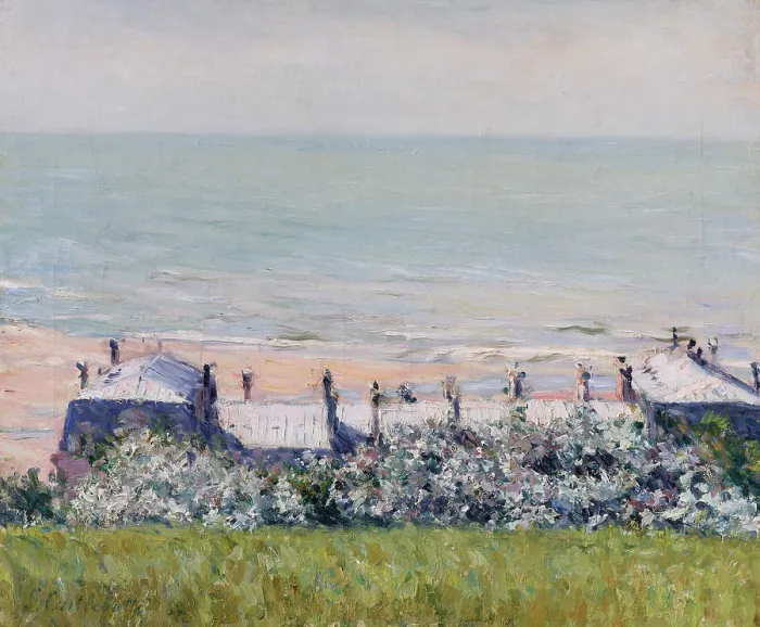 Framed Print : Les toits de l'Hotel des Roches Noires, Trouville, 1882. Creator: Caillebotte, Gustave (1848-1894). Les toits de l'Hotel des Roches Noires, Trouville, 1882 Framed Print : Les toits de l'Hotel des Roches Noires, Trouville, 1882. Creator: Caillebotte, Gustave (1848-1894). Les toits de l'Hotel des Roches Noires, Trouville, 1882
