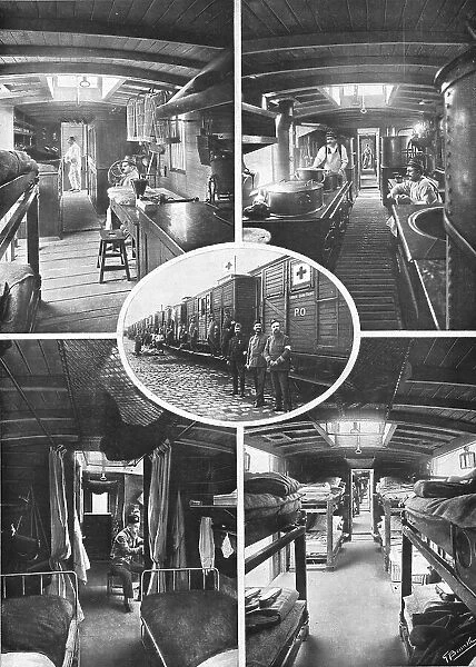 'Les Trains Sanitaires; Comment sont Ramenes a l'interieur nos Grands Blesses, 1914. Creator: Unknown