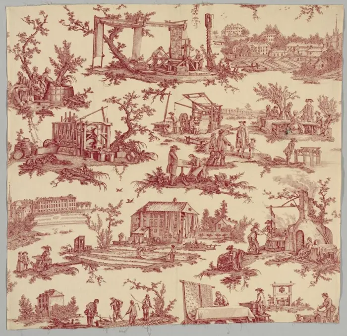 Framed Print : Les Travaux de la Manufacture, c. 1790s. Creator: Unknown Framed Print : Les Travaux de la Manufacture, c. 1790s. Creator: Unknown