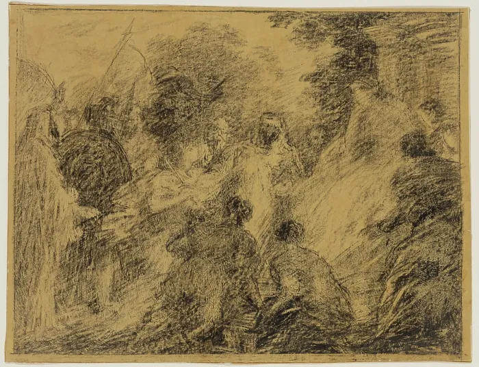 Framed Print : Les Troyens a Carthage, between 1836 and 1904. Creator: Henri Fantin-Latour