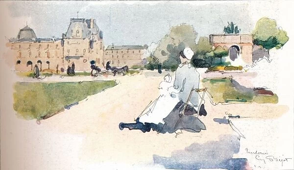 Les Tuileries, 1915. Artist: Eugene Bejot