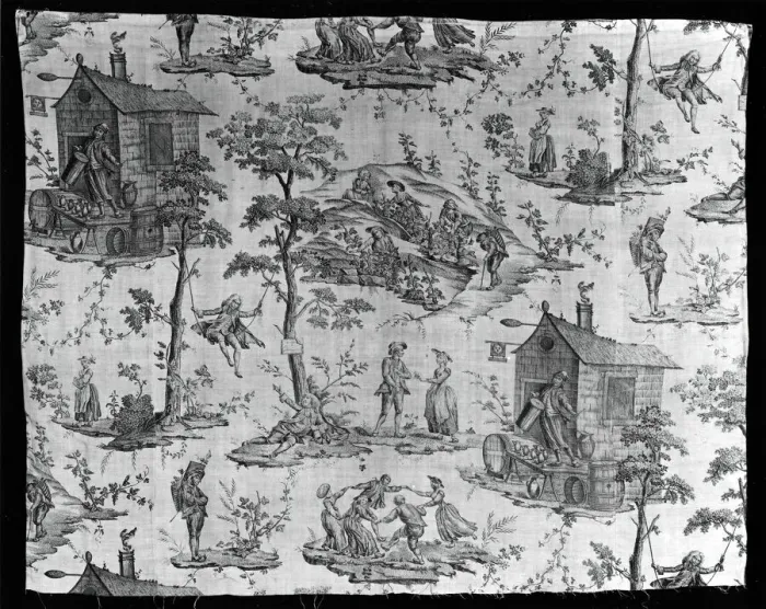 Framed Print : Les Vendages (Furnishing Fabric), France, 1785. Creator: Christophe-Philippe Oberkampf Framed Print : Les Vendages (Furnishing Fabric), France, 1785. Creator: Christophe-Philippe Oberkampf