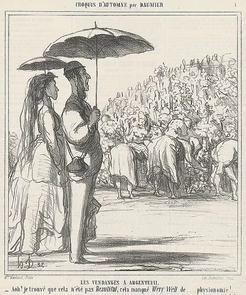 Les vendanges a Argenteuil, 19th century. Creator: Honore Daumier