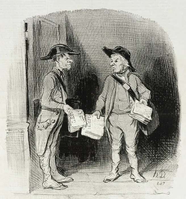 Framed Print : Les Vendeurs de l'Époque, 1845. Creator: Honore Daumier Framed Print : Les Vendeurs de l'Époque, 1845. Creator: Honore Daumier
