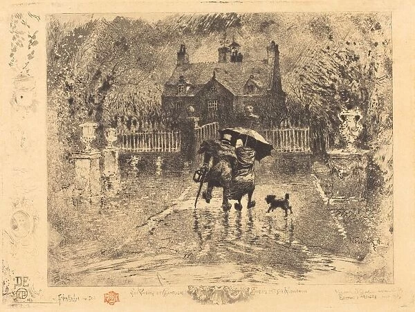 Les Voisins de Campagne (Country Neighbors), 1879  /  1880. Creator: Felix Hilaire Buhot
